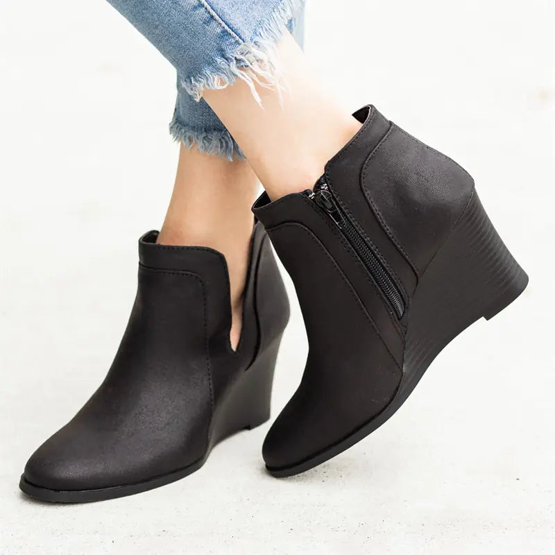 Mid-Heel Ankle Boots