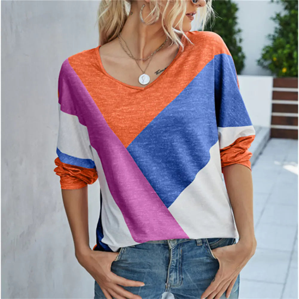 Long Sleeve Casual Print T-shirt