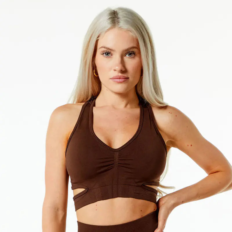 Seamless Yoga Set with High Support Sports Bra & Leggings