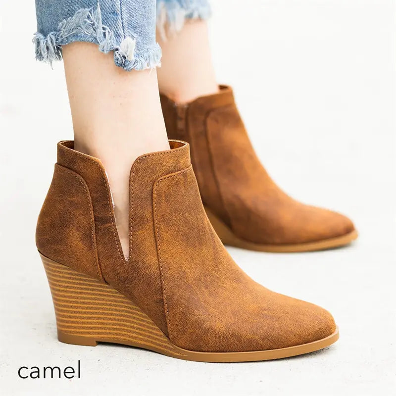 Mid-Heel Ankle Boots