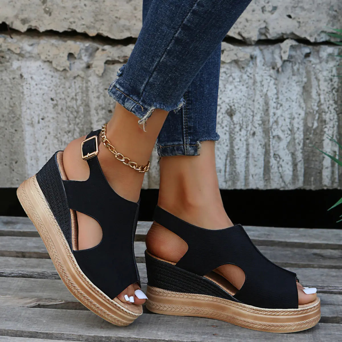 Wedge Heel Roman Sandals