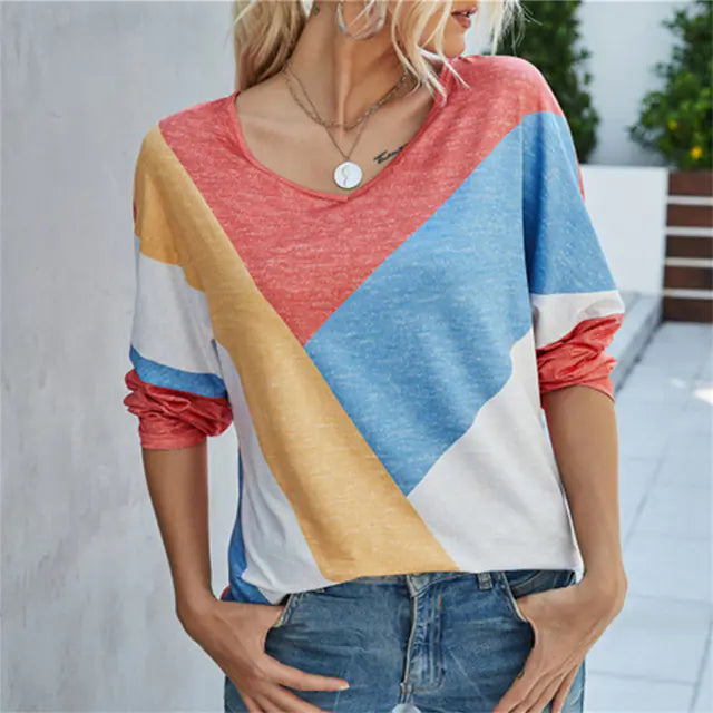 Long Sleeve Casual Print T-shirt