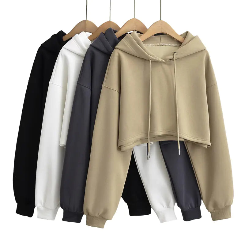 Drawstring Hooded Pullover Sweater