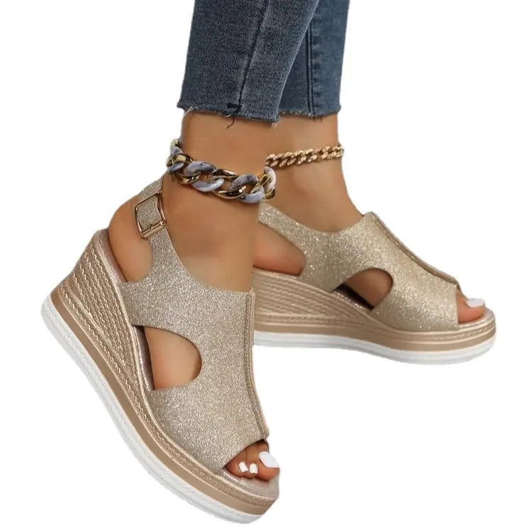Roman Style Wedge Heeled Sandals