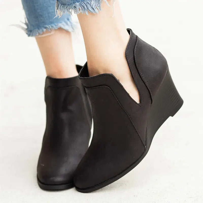 Mid-Heel Ankle Boots