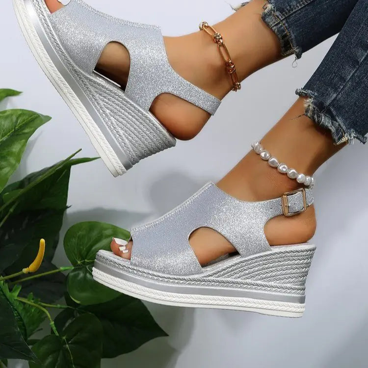 Roman Style Wedge Heeled Sandals