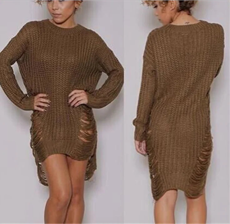 Fringed Knit Sweater