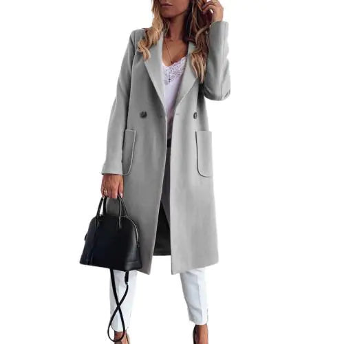 Wool Coat with Double Pockets
