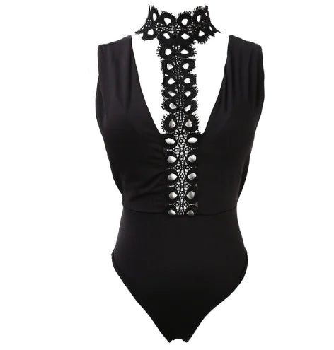 Spring 2018 Women's Sleeveless Lace Bodysuit