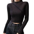 Vintage American Style Long Sleeve Turtleneck Sweater