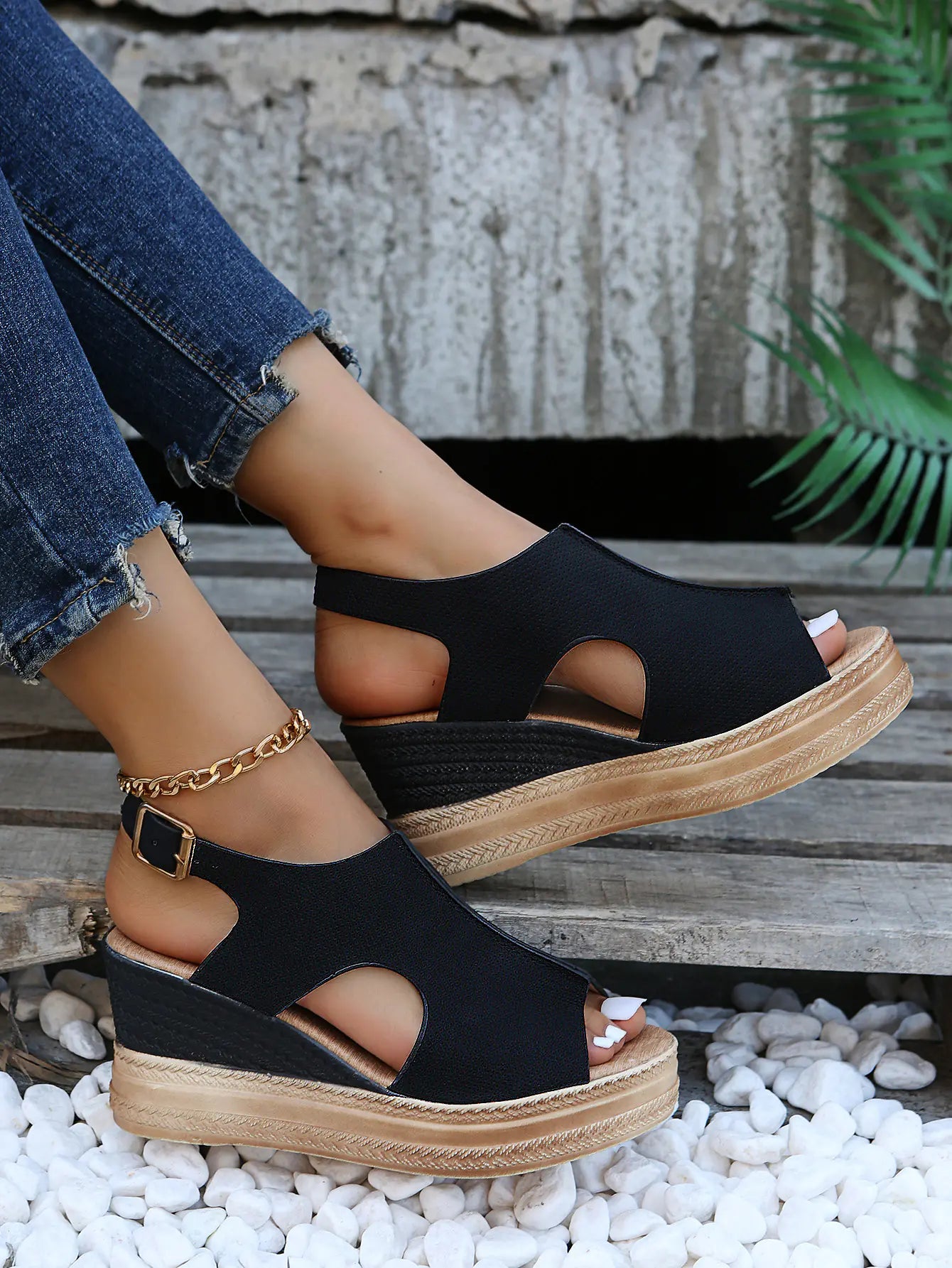 Wedge Heel Roman Sandals