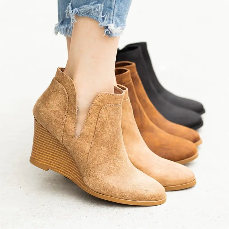 Mid-Heel Ankle Boots