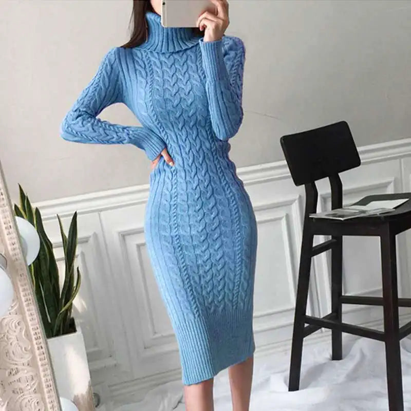 Slim Fit Wrap Knitted Dress