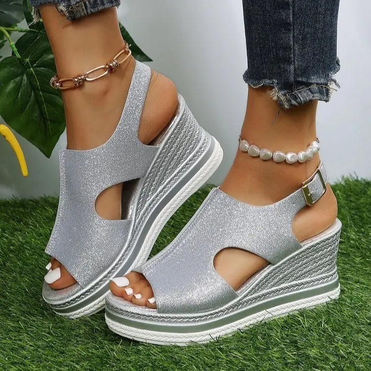 Roman Style Wedge Heeled Sandals