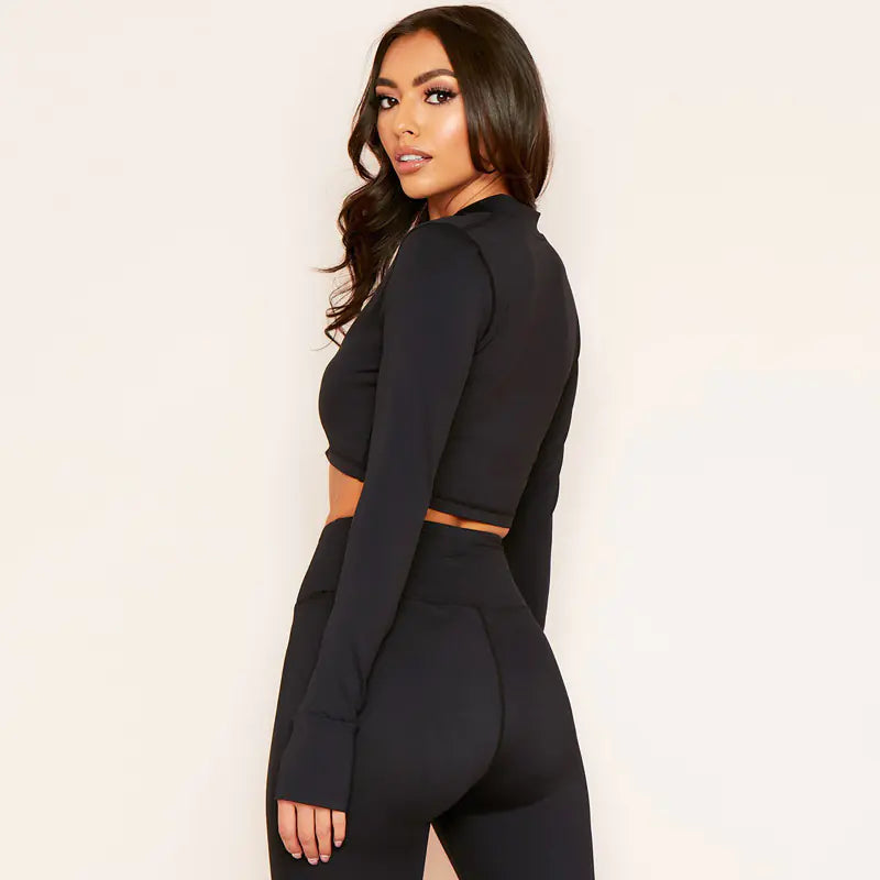Zip Collar Jacket and Leggings