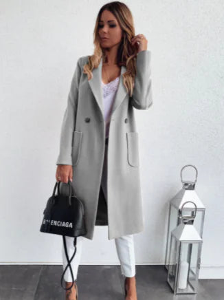 Wool Coat with Double Pockets