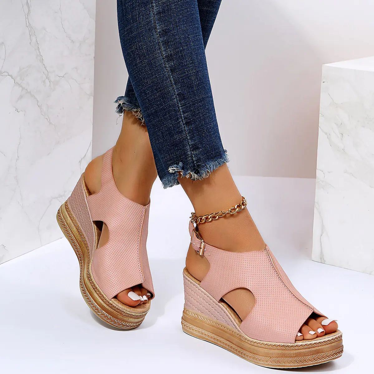 Wedge Heel Roman Sandals