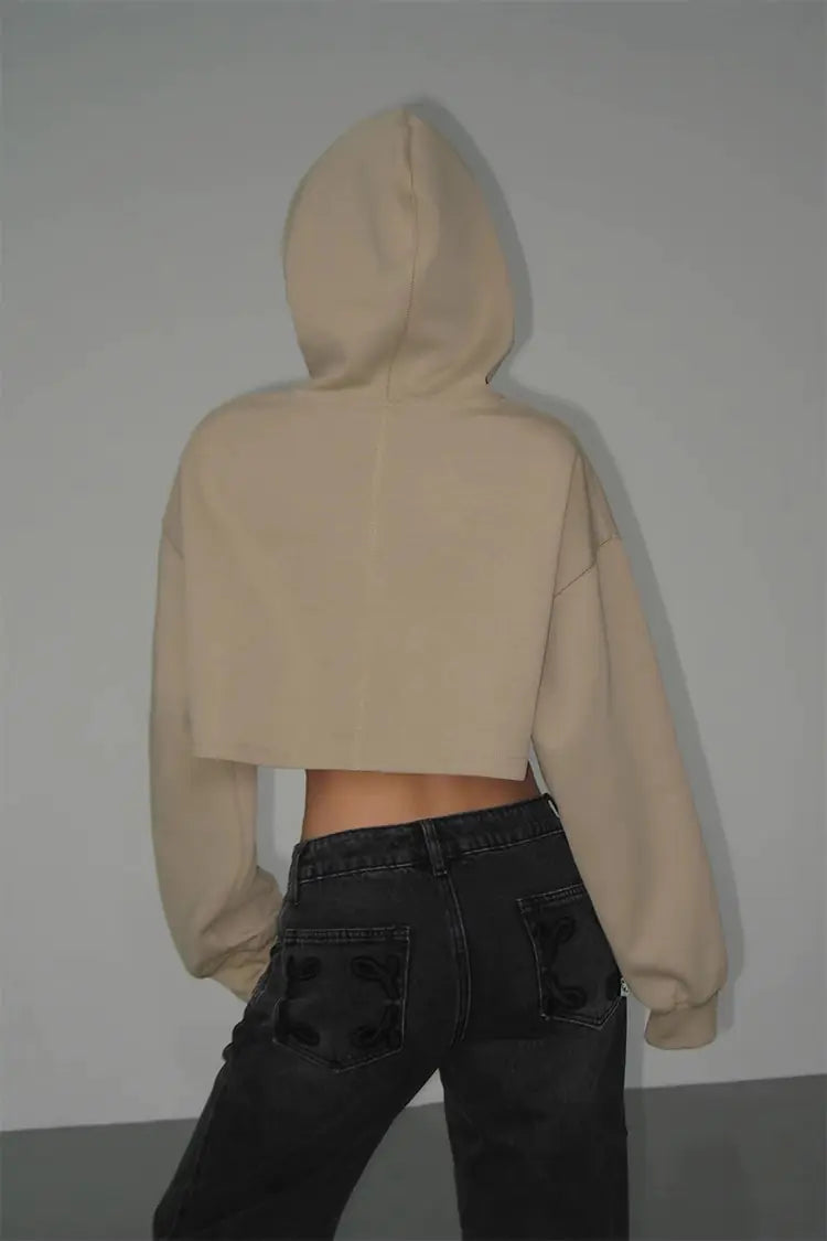 Drawstring Hooded Pullover Sweater
