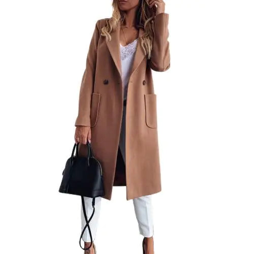 Wool Coat with Double Pockets