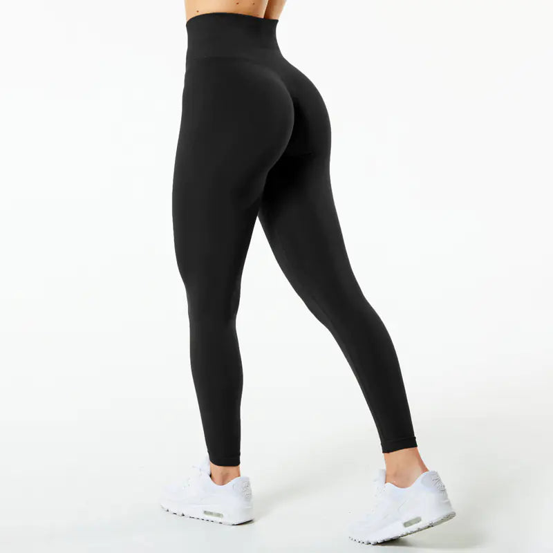 Seamless Yoga Set with High Support Sports Bra & Leggings