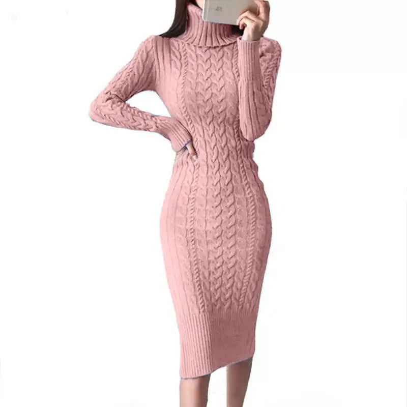 Slim Fit Wrap Knitted Dress