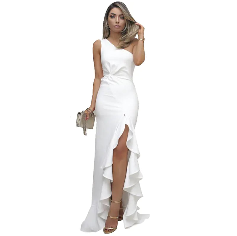 2019 Women's Irregular Black Evening Dress Collection