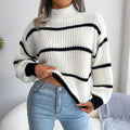 2023 Autumn Winter Striped Knit Sweater for Women