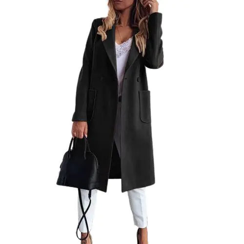 Wool Coat with Double Pockets