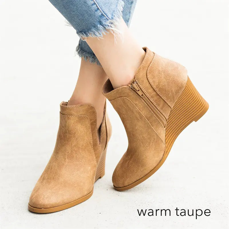Mid-Heel Ankle Boots