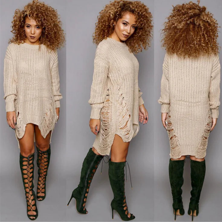 Fringed Knit Sweater