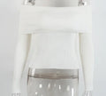 Sexy Off-Shoulder Knit Sweater Top for Women