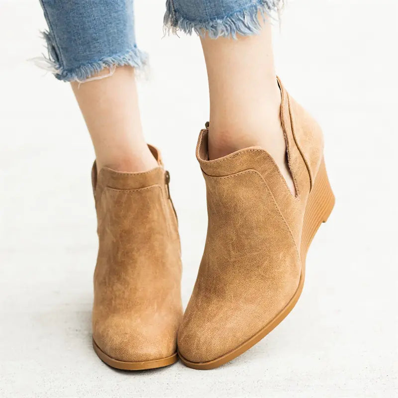 Mid-Heel Ankle Boots