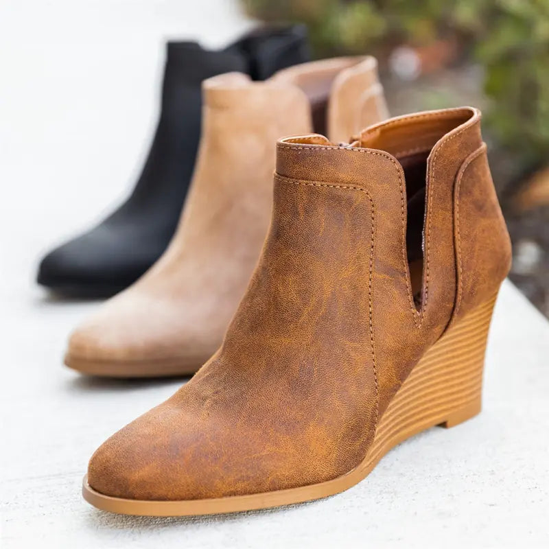 Mid-Heel Ankle Boots