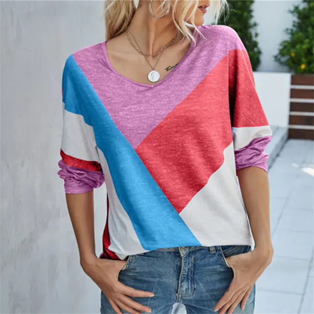 Long Sleeve Casual Print T-shirt