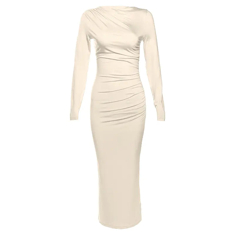 2024 Spring Summer Women's Fashion Long Sleeve Dress