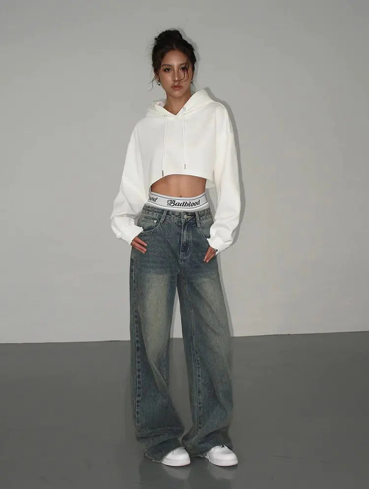 Drawstring Hooded Pullover Sweater