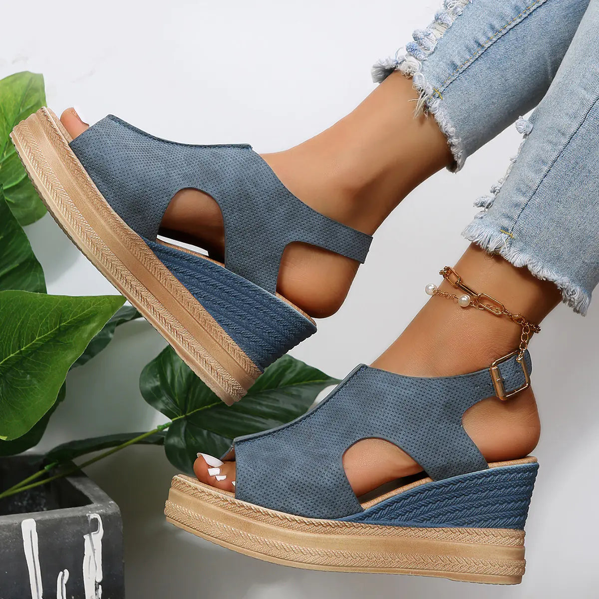 Wedge Heel Roman Sandals