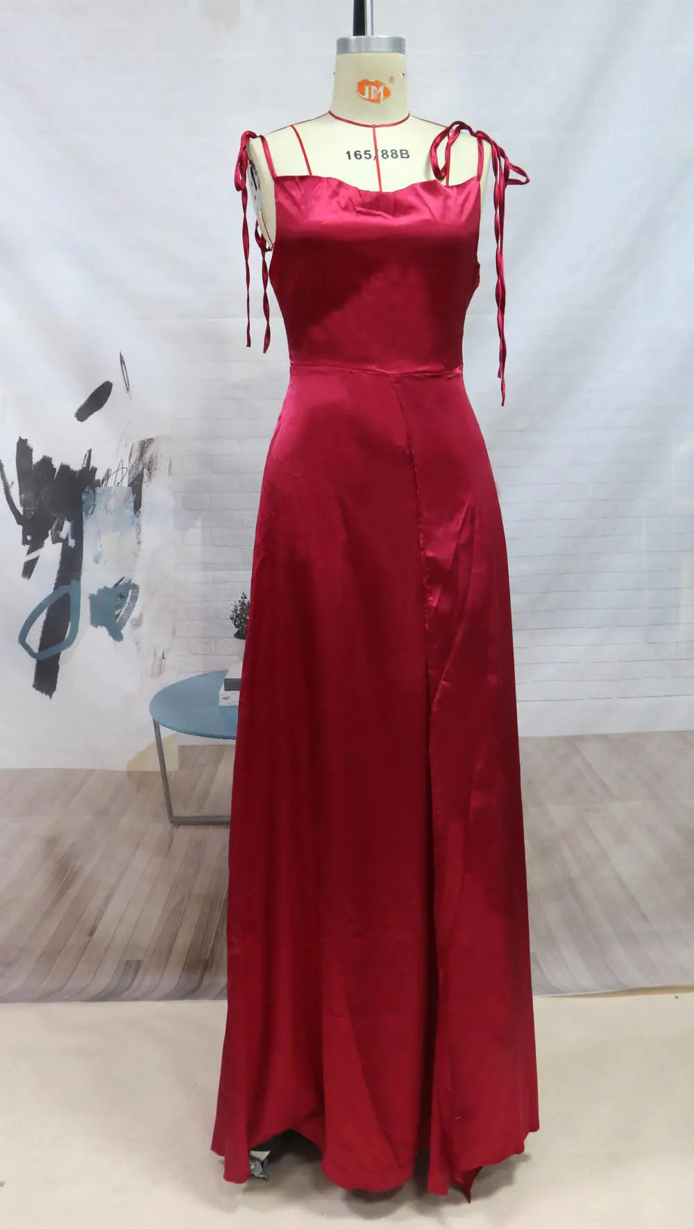 Dress with Split and Straps