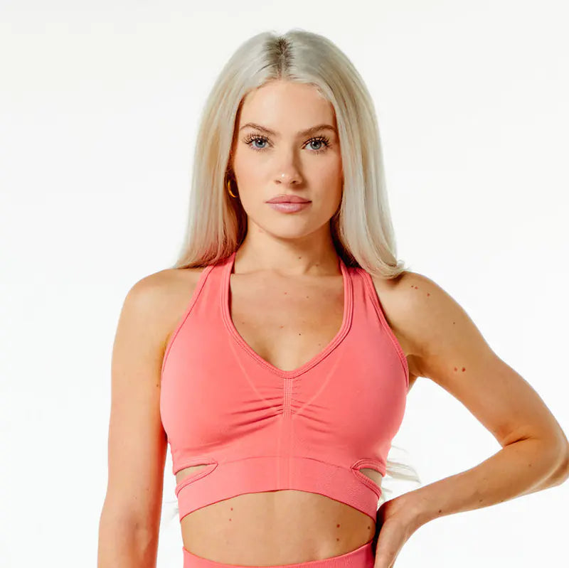 Seamless Yoga Set with High Support Sports Bra & Leggings